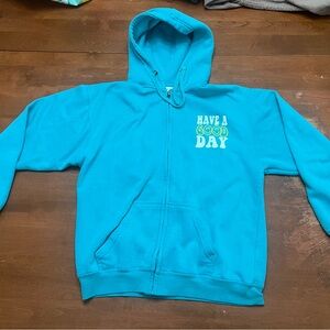 Blue zipper hoodie